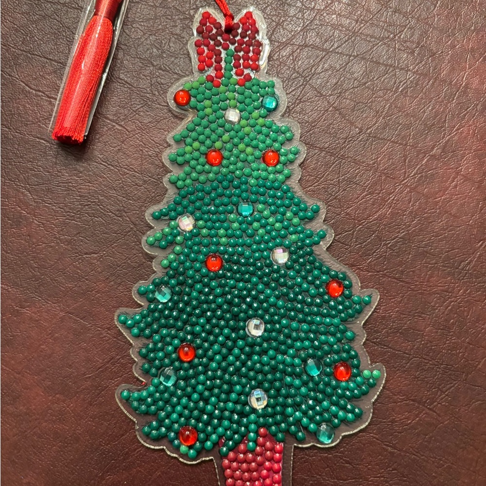 Festive Green Christmas Tree Bookmark